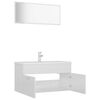 vidaXL Bathroom Furniture Set High Gloss White Engineered wood, Ceramic
