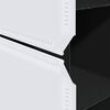 vidaXL Modular Cabinet Black and White Plastic and Chromed Steel