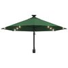 vidaXL Garden Parasol Green Polyester Large Tiltable Garden Parasol