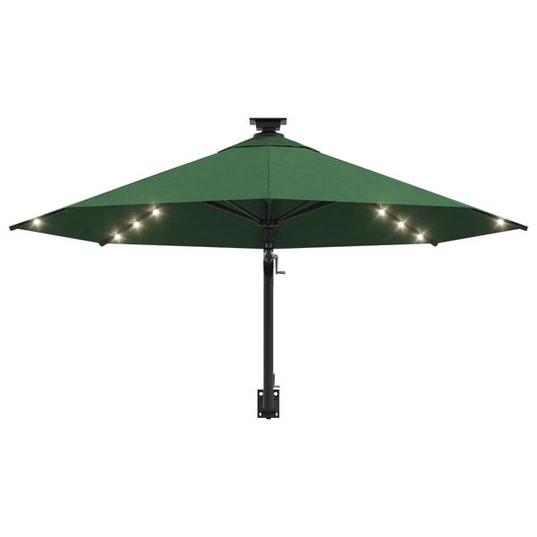 vidaXL Garden Parasol Green Polyester Large Tiltable Garden Parasol