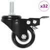 vidaXL 32 pcs Swivel Casters with Brakes 1.97 "