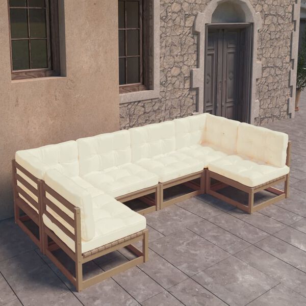 vidaXL Garden Lounge Set Honey brown