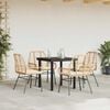 vidaXL Garden Dining Set Brown Poly Rattan 4-seater