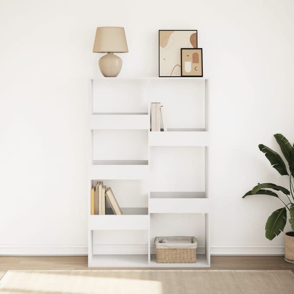 vidaXL Bookcase White Engineered wood 39.4x13.0x61.2 in Bookcase