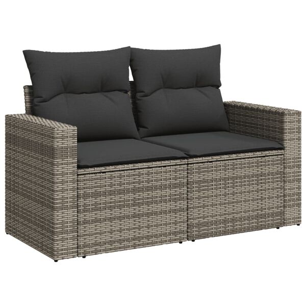 vidaXL Garden Sofa Set Grey