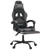 vidaXL Gaming Chair Black and Grey Faux leather, metal, plywood, foam