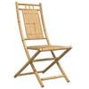 vidaXL Garden Chair Set of 8 Natural Bamboo Bamboo Medium Foldable