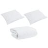 vidaXL Duvet Set with Pillow 3 pcs White Down Feather