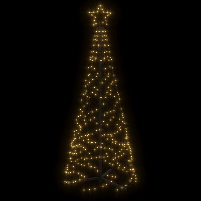 vidaXL Christmas Cone Tree Warm White 200 LEDs 2x6 ft