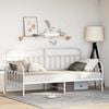 vidaXL Daybed Frame with Headboard White 35.4" x 74.8" Steel