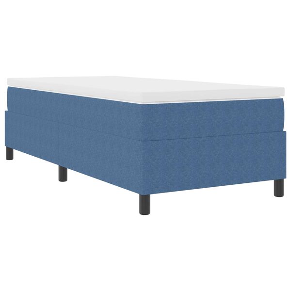 vidaXL Platform Bed Frame Blue 39.37 x 78.74 in Fabric