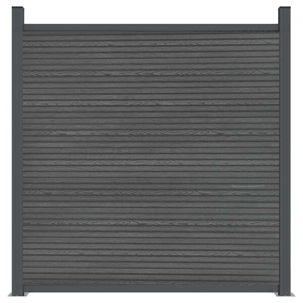 vidaXL Fence Panel WPC Grey 70.9x73.2"