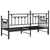 vidaXL Daybed Frame with Headboard Black 29.5" x 74.8" Steel