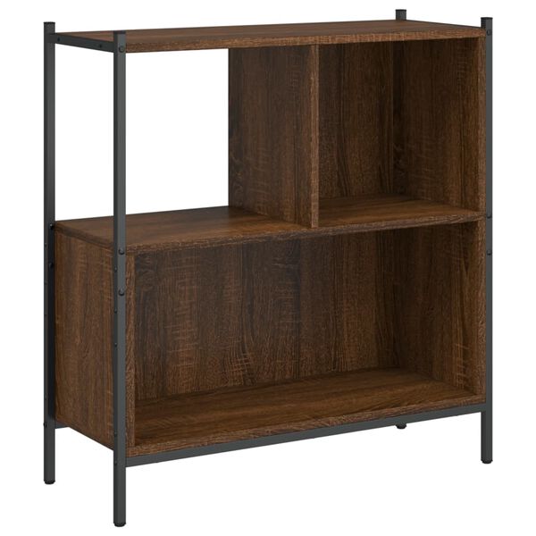 vidaXL Bookcase Brown oak Engineered wood Compact Bookcase Rectangular