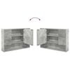 vidaXL Bathroom Furniture Set with Drawer 2 pcs Concrete Grey