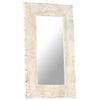 vidaXL Mirror White Solid mango wood Medium Decorative Inlays Mirror