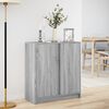vidaXL Sideboard Grey Sonoma Engineered wood, glass Medium Sideboard