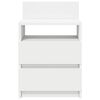 vidaXL Bedside Cabinet Set of 2 White Engineered wood Standard