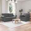 vidaXL Sofa 2 pcs Dark Grey