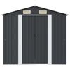 vidaXL Garden Shed Anthracite Galvanized steel 80.3 x 51.9 x 73.2 in
