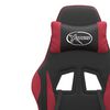 vidaXL Gaming Chair with Footrest Black and Wine Red Faux Leather