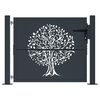 vidaXL Garden Gate Anthracite 39.4x29.5" Steel Tree Design