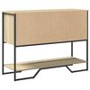 vidaXL Console Table Sonoma Oak Engineered Wood, Metal Medium