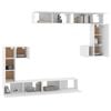 vidaXL Wall-mounted TV Cabinet White Engineered wood Medium