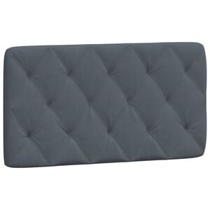 vidaXL Headboard Cushion Dark grey Velvet (100% polyester) 40.2 in