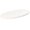 vidaXL Table Top White Solid pine wood Medium Sturdy Table Top Oval