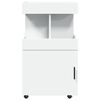 vidaXL Bar Cart White Engineered wood Bar Cart Rectangular Modern