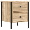vidaXL Bedside Cabinet Set of 2 Sonoma oak Engineered wood, Iron Medium