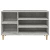 vidaXL Shoe Cabinet Concrete Grey Engineered wood, Solid eucalyptus wood