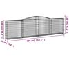 vidaXL Gabion Basket Set of 6 Silver Galvanized Iron