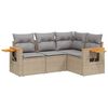 vidaXL Garden Sofa Set Beige, Light Grey