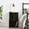 vidaXL Bedside Cabinet Black Oak 13.78 x 13.78 x 21.65 in