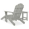 vidaXL Garden Chair Grey Solid Fir Wood Large Detachable Garden Chair