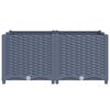 vidaXL Raised Bed Blue Grey Polypropylene 31.5 x 31.5 x 15.0 in
