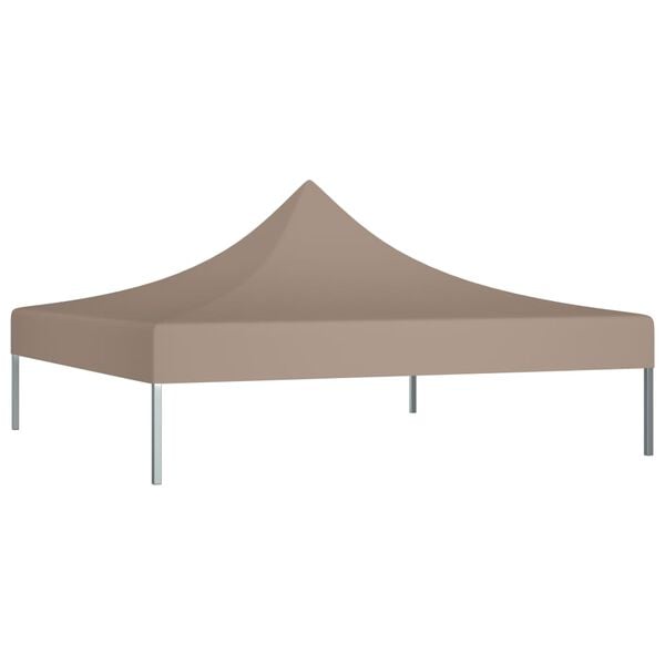 vidaXL Party Tent Roof 9.8'x9.8' Taupe 0.9 oz/ft²