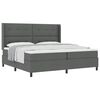 vidaXL Box Spring Bed with Mattress Dark gray 78.7&ldquo; x 78.7&rdquo; fabric