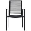 vidaXL Dining Set Black Glass, Powder-Coated Steel, PVC Hollow Rattan