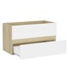 vidaXL Bathroom Furniture Set White Engineered wood Medium