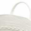 vidaXL Storage Basket Grey and White Cotton Medium Foldable