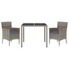 vidaXL Garden Dining Set Grey