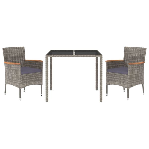 vidaXL Garden Dining Set Grey