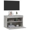 vidaXL TV Wall Cabinet Concrete Gray Engineered Wood Medium