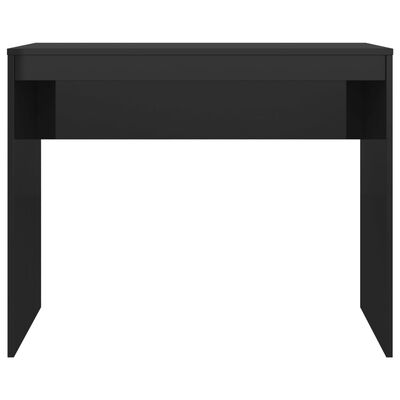 vidaXL Desk High Gloss Black 35.4"x15.7"x28.3" Engineered Wood
