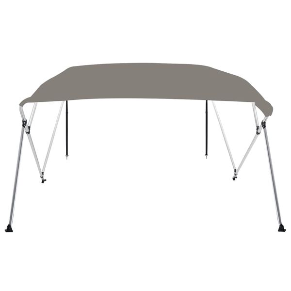 vidaXL 4-bow Bimini Top Grey 95.7x82.7x53.9"
