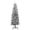 vidaXL Christmas Tree White, Green PVC, PE, Steel 59.1 in
