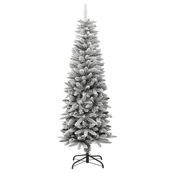 vidaXL Christmas Tree White, Green PVC, PE, Steel 59.1 in